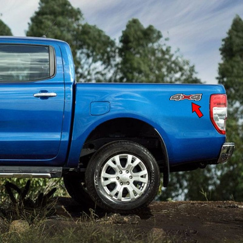 Kit Faixa Traseira Ford Ranger 2020 E Adesivo 4x4 Grafite
