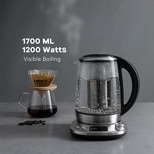 Mecity Tea Kettle Tetera Eléctrica Con Infusor Extraíble, 9