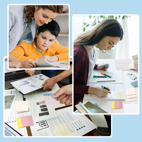 780 Hojas De Juego De Transparent Sticky Notes,contiene