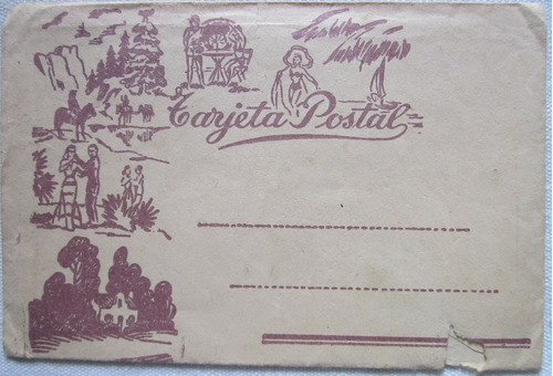 Antiguo Sobre De Postal Carta