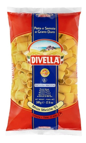Fideos Divella Mezze Maniche 500g 100% Italiano Nuevo!