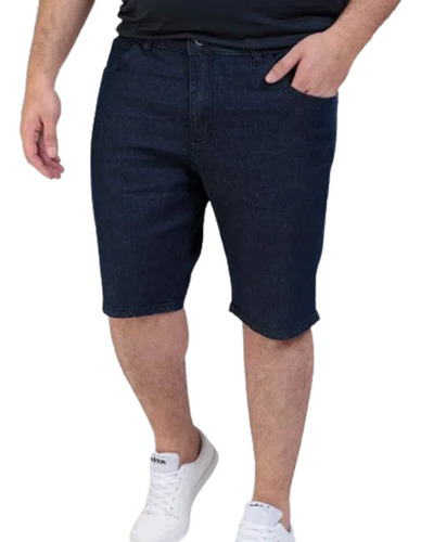 Bermuda Plus Size Masculina Jeans Black Com Lycra Tamanho Grande Pronta Entrega Perfeita Reforçada Linda 