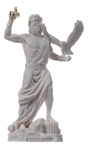 Zeus Dios Griego Júpiter Trueno Estatua Alabastro Alabastro 