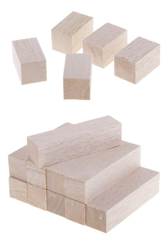 15 Piezas De Bloques De De Balsa, , Materiales De Trabajo De