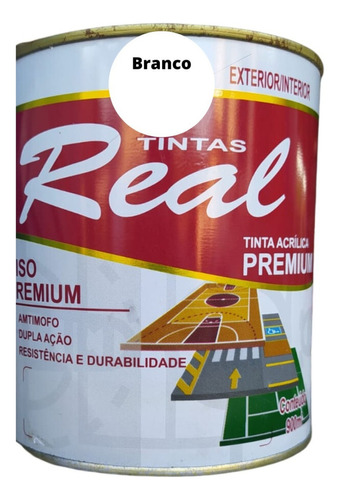 Tinta Acrilica Piso Parede Fachada Real Tintas Premium 900ml Cor Branco