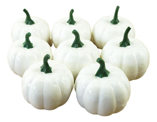 8 Uds. De Calabazas Artificiales Blancas, Bricolaje, Otoño