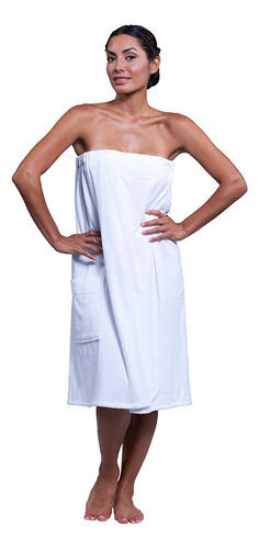 Toalla Boca Terry Para Mujer, 100% Algodón, Spa, Color Blanc
