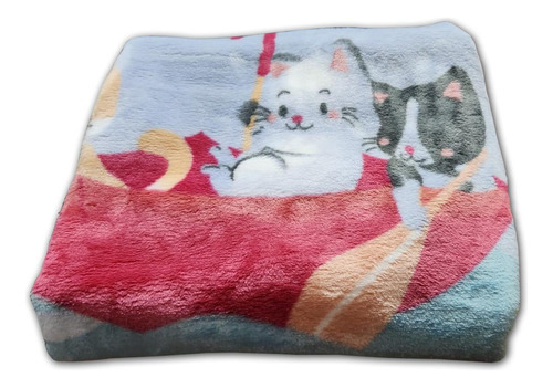 Cobertor Infantil 0,90x1,10 Jolitex Super Macio Gatinhas