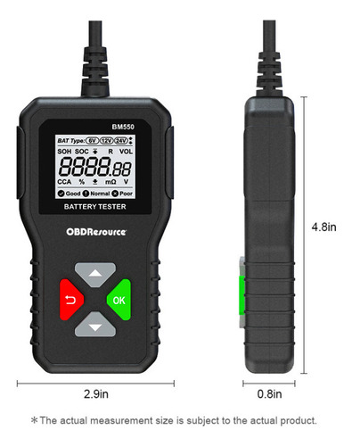 Analizador De Baterías Bm550, Prueba De Baterías Profesional