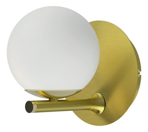 Aplique Pared 1 Luz Globo Opal G9 Linea Relleu Oro Rd