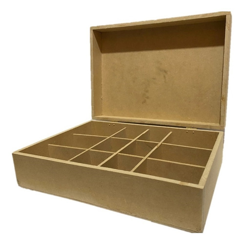 Caja Para Te-azucar Artesanal 12 Divisiones