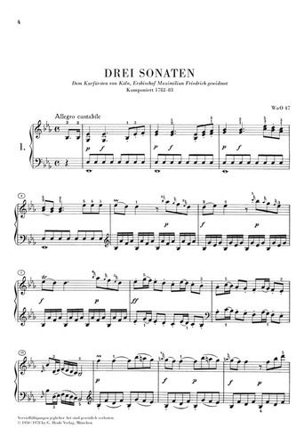 L.v. Beethoven: Three Piano Sonatas Woo 47 (kurfursten Sonat