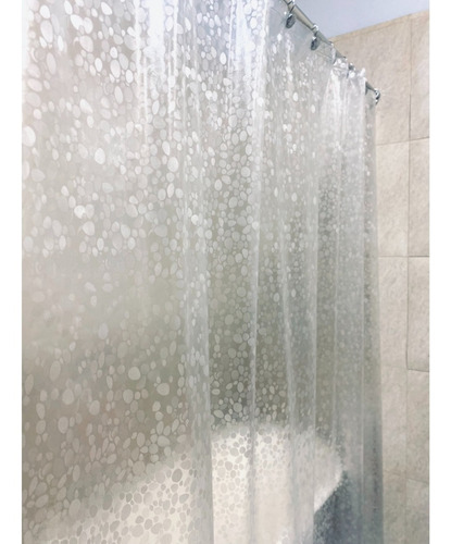 Imagen 4 de 10 de Cortina De Baño Pvc De 2,10 Metros De Alto Cabezal Reforzado