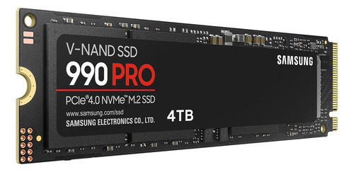 Ssd M2 Samsung 4 TB 990 Pro Nvme Pcie Gen 4.0 X4 Mz-V9p4t0bw Cor Negro