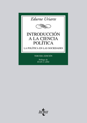 Introducciãâ³n A La Ciencia Polãâtica, De Uriarte, Edurne. Editorial Tecnos, Tapa Blanda En Español