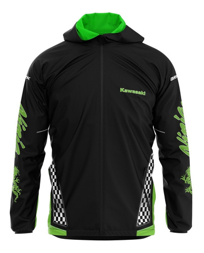 Imagem 5 de 6 de Blusa Corta Vento Masculina Kawasaki Impermeável