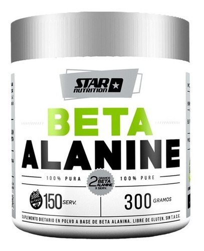 Beta Alanina 100% X 300 Gr - Star Nutrition - Pre Entreno