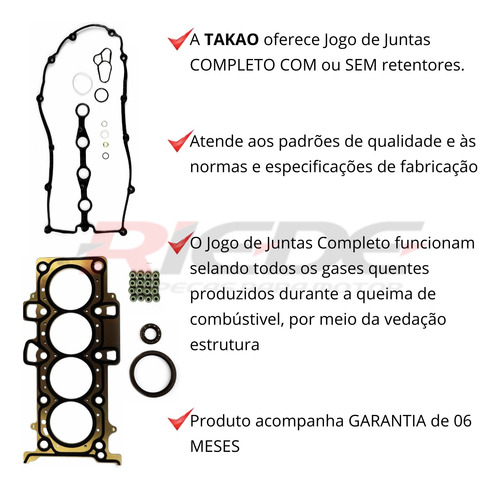 Junta Completa Chery Arrizo Tiggo 1.5 16v Flex E4t15b 17/23