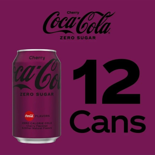 Refresco Coca Cola Cherry Zero Sugar 12 Pack 355ml Importado