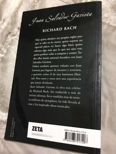 Juan Salvador Gaviota Autor Richard Bach Editorial Zeta (Usado)
