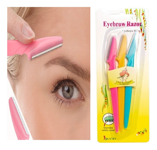 Perfilador Cejas X3 Navaja Quita Vello Facial Depilador