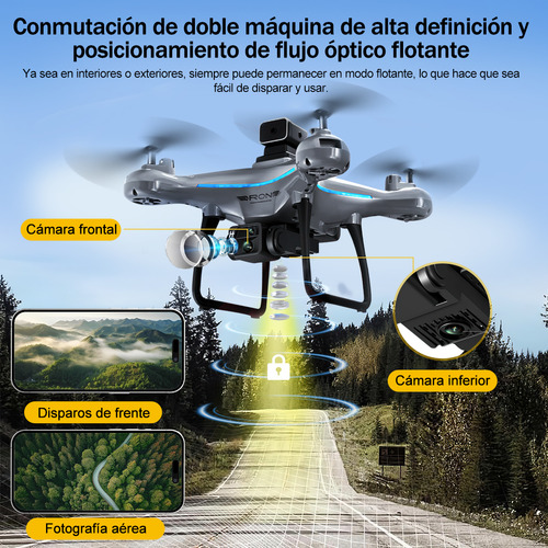 Mini drone profissional Ky102 com câmeras HD e controle remoto visível de 5,8 Ghz