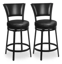 Comprar Juego De 2 Taburetes De Bar, Taburetes De Bar Giratorios Con