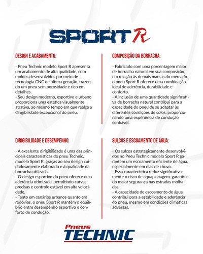 Par Pneu Technic Sport R 60/100-17 80/100-14 Sem Camara