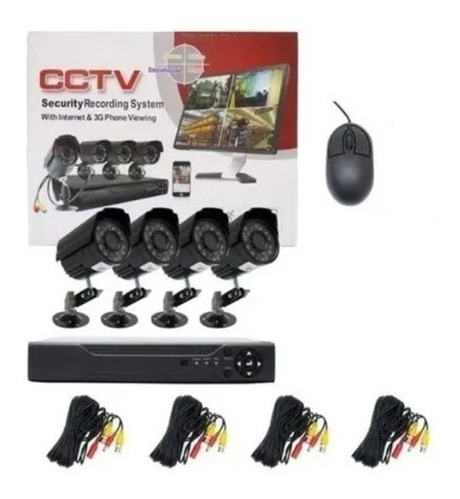 Oferta! Kit 4 Camaras De Seguridad + Dvr Interior Y Exterior