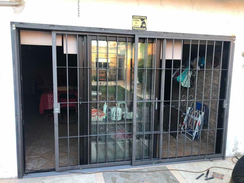 Puerta Reja Corrediza En Hierro 121416 A Medida
