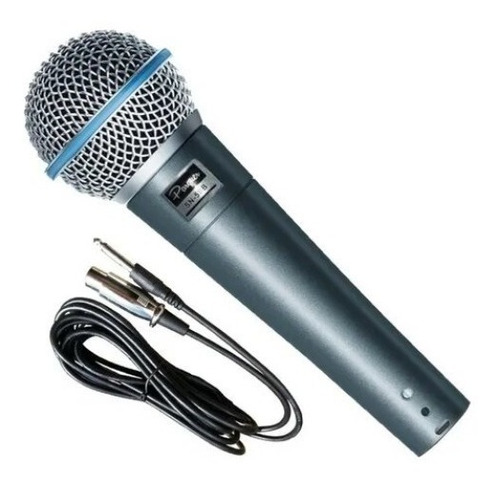 Microfono Karaoke Dinamico Vocal Parquer Sn58b Funda Y Cable