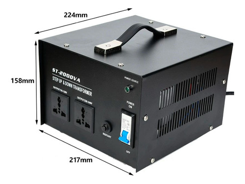 Transformador Voltaje 110v - 220v De 2000 Watts