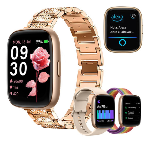 Reloj Smartwatch Reloj Inteligente Bluetooth Llamada Alexa