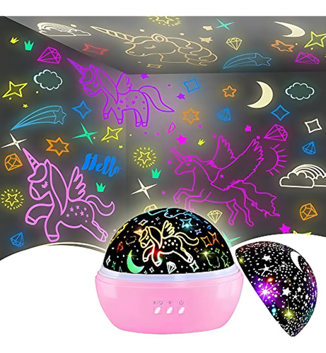 Proyector De Luz Nocturna Hongkids Baby Star Para Niños, Lu