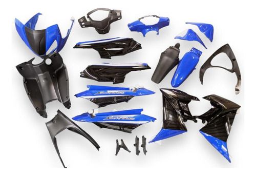 Kit De Plásticos Original Gilera Smash 125rr Azul Con Calcos