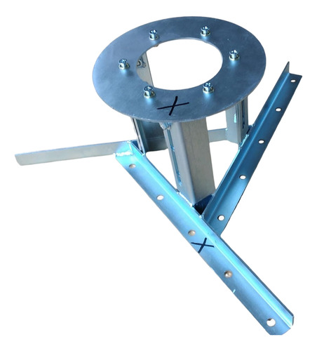 Suportes Ajustáveis Gesso 15a20cm + Ganchos Rede Teto Inox