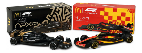 Mcdonald's Formula 1 F1 Pack 2 Autos Monoplaza 2025 Negro