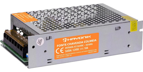 Fonte Chaveada Colmeia 10a 12v 120w Bivolt Aparelho Eletroni
