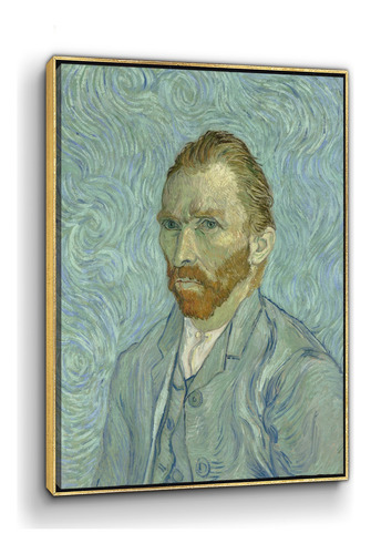 Cuadro Canvas Autorretrato Van Gogh 1889 70x45 Cm C/ Marco