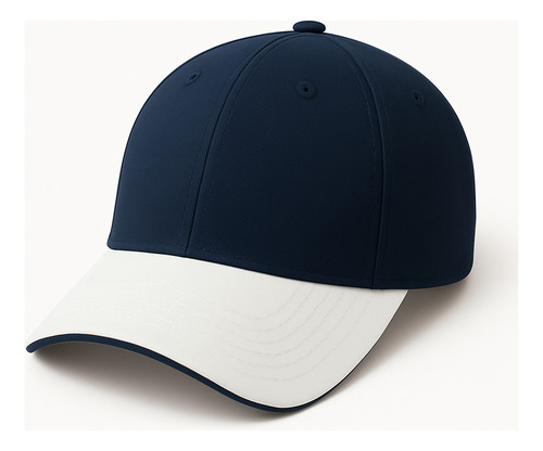 Gorra Unisex Con Visera Curva Sandwich En Visera (6 Piezas) Azul Marino Con Blanco Unitalla