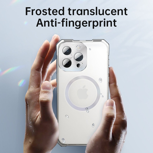 Funda Metálica De Borde Único Para iPhone 16/15 Pro Max