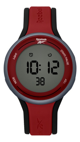 Reloj Reebok Unisex Elements Gt Digital Rv-eLG-g9-psir-wb Color De La Malla Rojo-negro Color Del Bisel Rojo Color Del Fondo Positivo