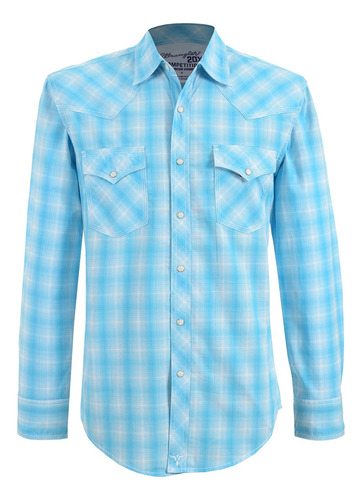 Camisa Vaquera Wrangler Hombre Manga Larga 68b