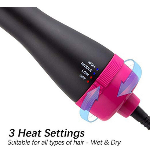 Un Paso Secador De Pelo Y Volumizer Cepillo De Aire Caliente
