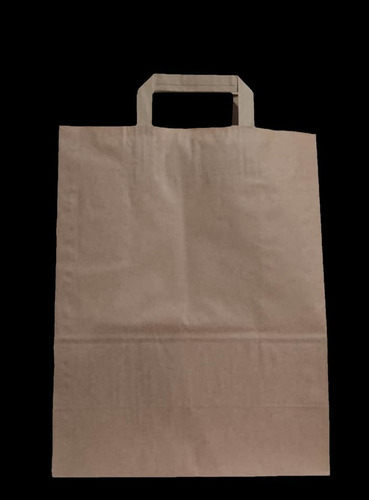 Imagen 1 de 2 de Bolsa Kraft 10kg Fondo Cuadrado Con Asa