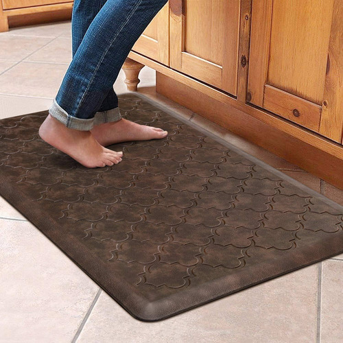 Alfombra Wiselife De Cocina Acolchado Antifatiga Marron 