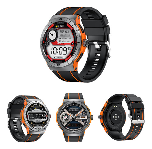 Smartwatch Amoled Tactico Deporte Oxigeno Ip68 Presion Llama