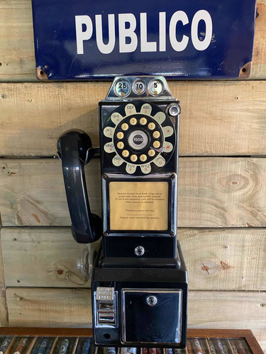 Telefono Publico Tipo Antiguo  Es Del Año 1990 Mide 50 Cm