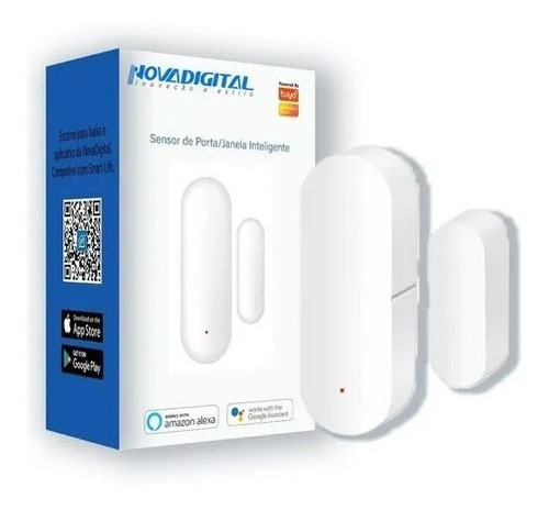 Sensor De Porta E Janela Smart Wifi Tuya Alexa Nova Digital