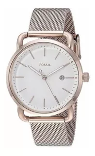 Reloj Fossil Mujer Acero Rose Malla Tejida Fecha Es4349